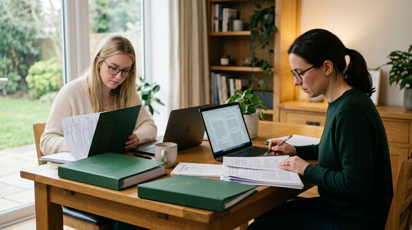 Researchers independently screening study abstracts and evidence records